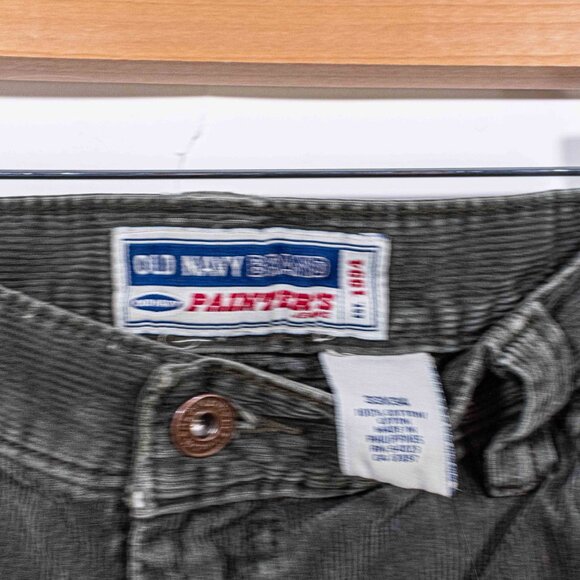 Vintage Old Navy Corduroy Carpenter Pants W33 L32 Wide Leg Hammer Loop Baggy Y2K - Picture 4 of 11